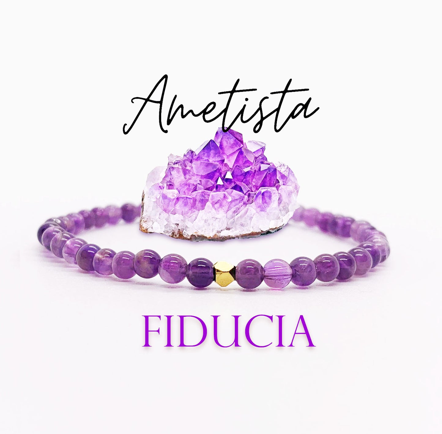 Bracciale AMETISTA e acciaio inossidabile NAMIKA