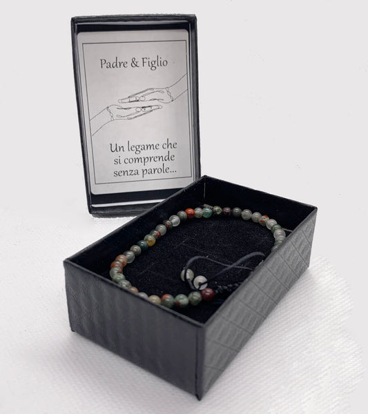 Bracciali PADRE E FIGLIO in Pietre Naturali – Regolabili e Artigianali NAMIKA
