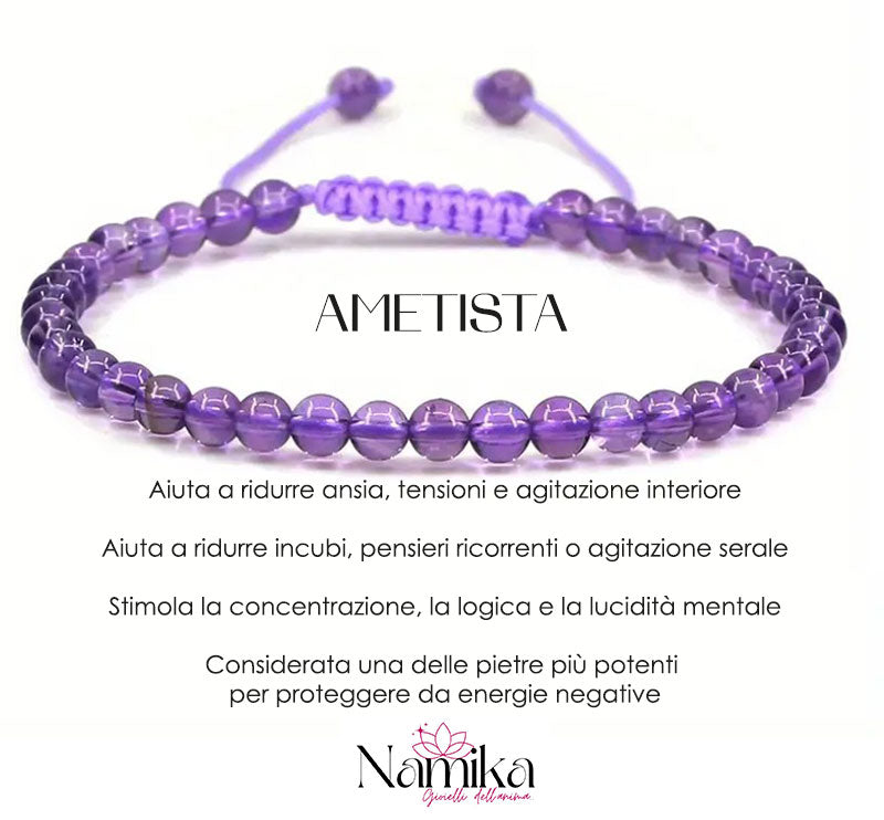 Bracciale AMETISTA mm.4 regolabile NAMIKA