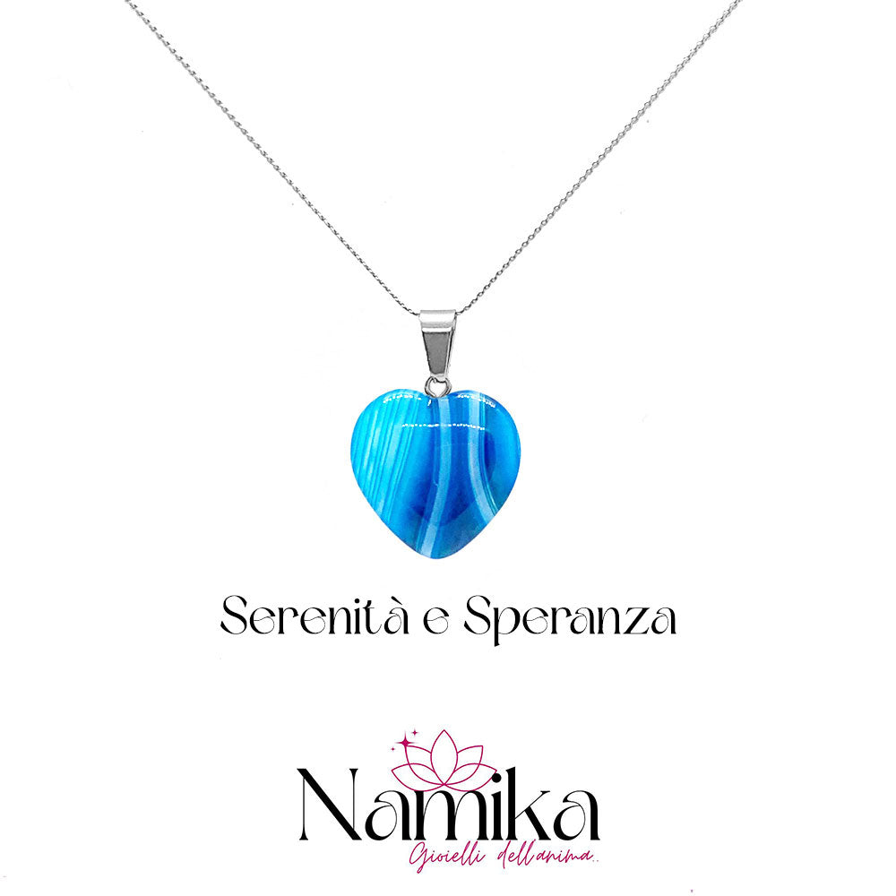 Collana DESTINO con cuori di agata NAMIKA