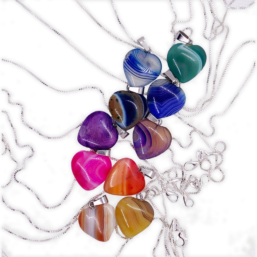 Collana DESTINO con cuori di agata NAMIKA: Set Fashion Natural Wood Beads Jewelry Cute Animal Pattern Necklace Bracelet For Children Party Jewelry Girl Birthday Gift