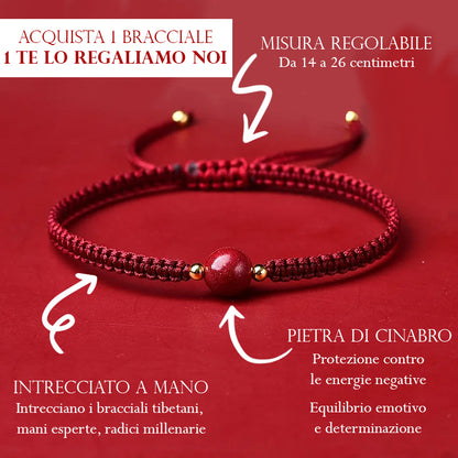 Bracciale FILO ROSSO con pietra di cinabro NAMIKA