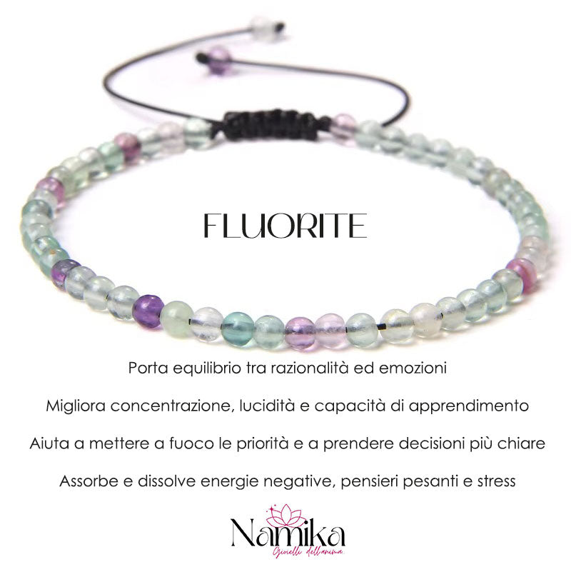 Bracciale FLUORITE mm.4 regolabile NAMIKA