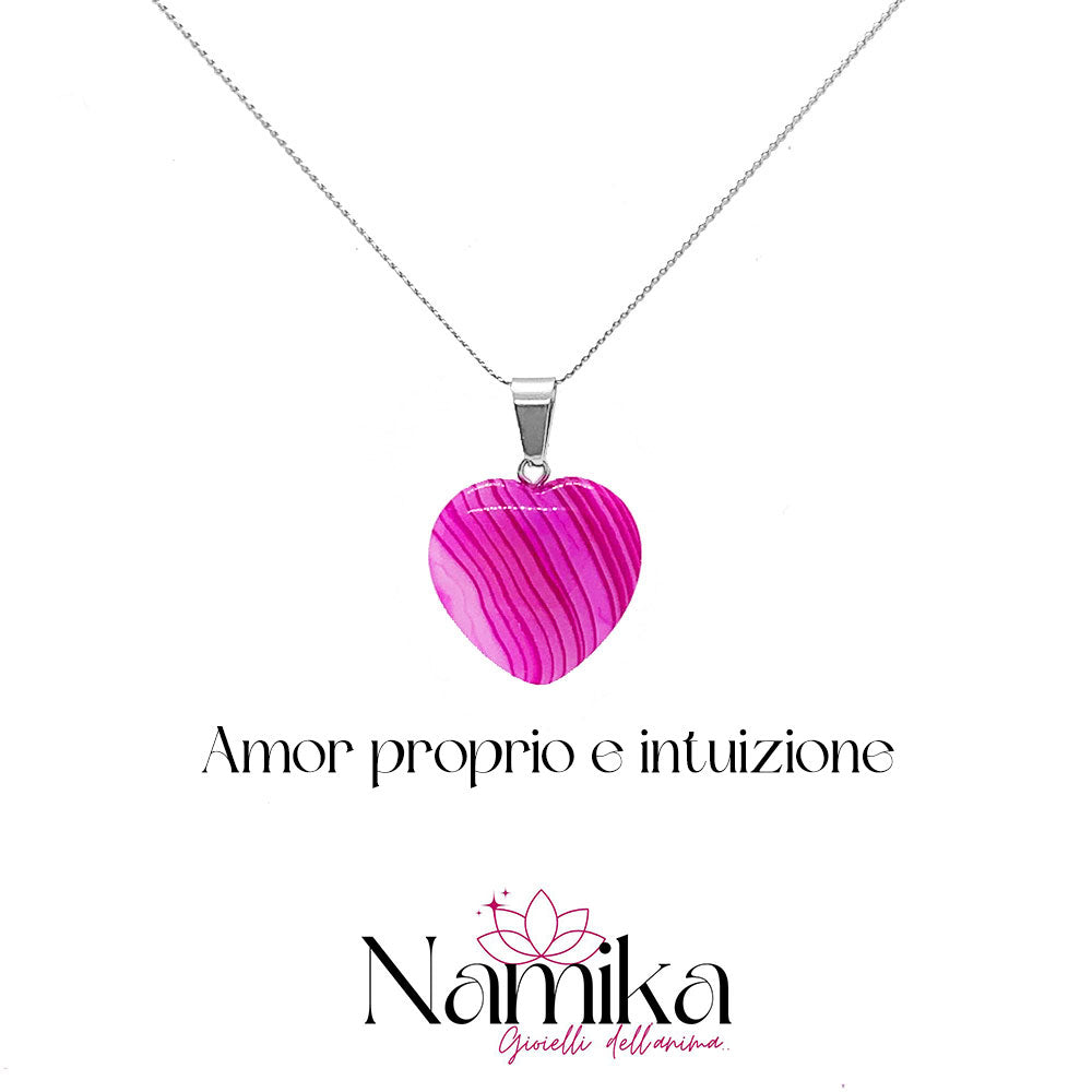 Collana DESTINO con cuori di agata NAMIKA