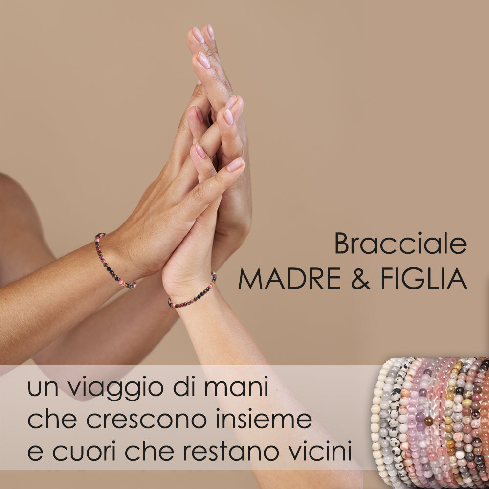 Bracciali MADRE E FIGLIA in Pietre Naturali – Regolabili, Artigianali e Abbinati