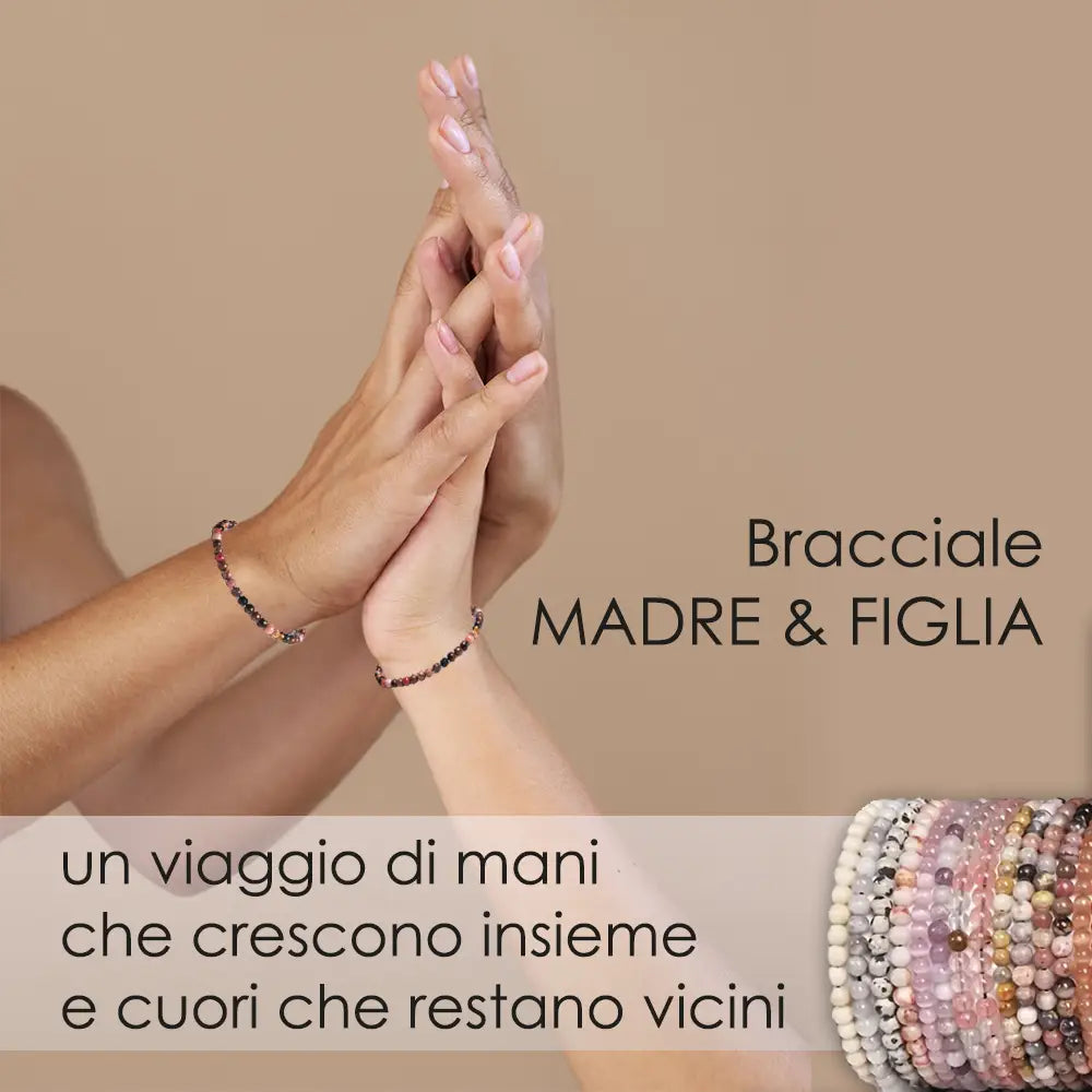 Bracciali MADRE E FIGLIA in Pietre Naturali – Inclusa confezione regalo NAMIKA