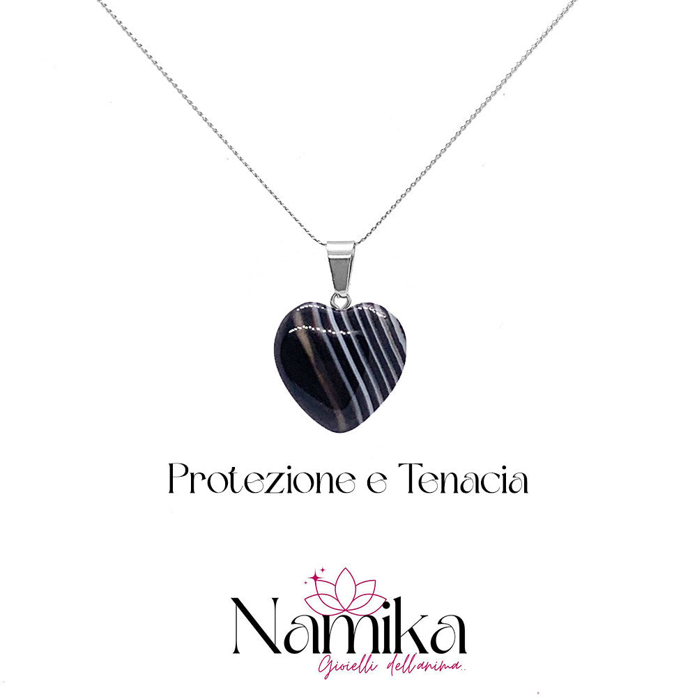 Collana DESTINO con cuori di agata NAMIKA