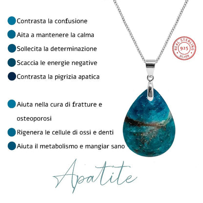 Collana in argento con pietra naturale NAMIKA