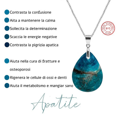 Collana in argento con pietra naturale NAMIKA
