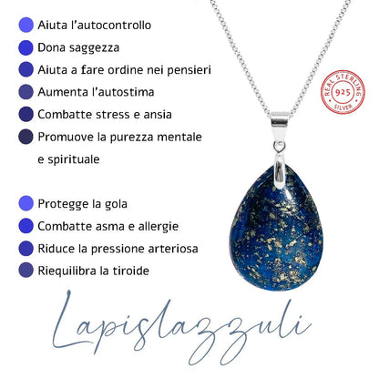 Collana in argento con pietra naturale NAMIKA