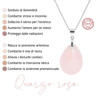 Collana in argento con pietra naturale NAMIKA