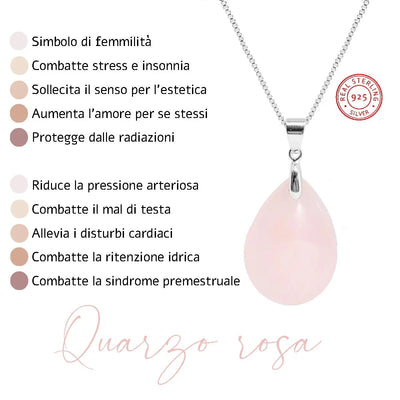 Collana in argento con pietra naturale NAMIKA