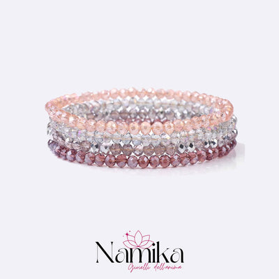 4 Bracciali SPARKLIN in cristalli di agata NAMIKA
