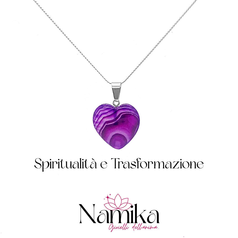 Collana DESTINO con cuori di agata NAMIKA