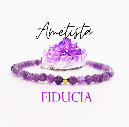 Bracciale AMETISTA e acciaio inossidabile NAMIKA