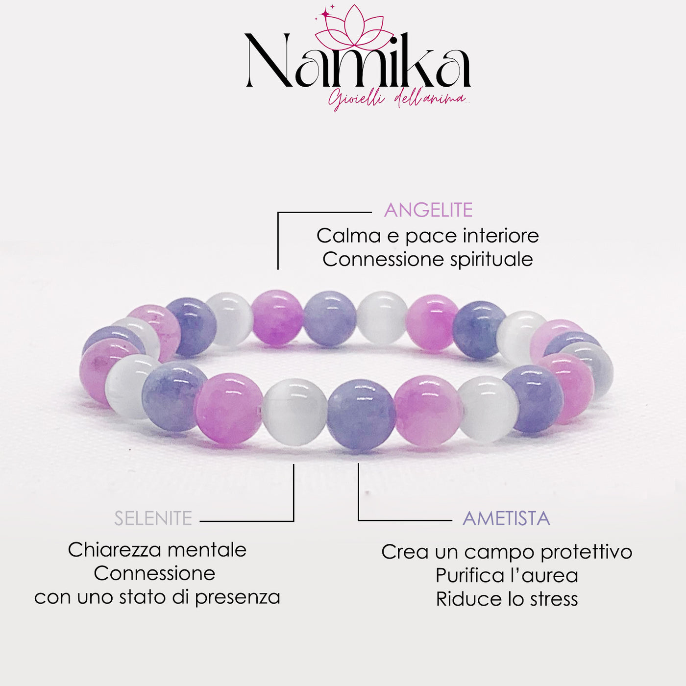 Bracciale ANGELI con pietre semi preziose NAMIKA