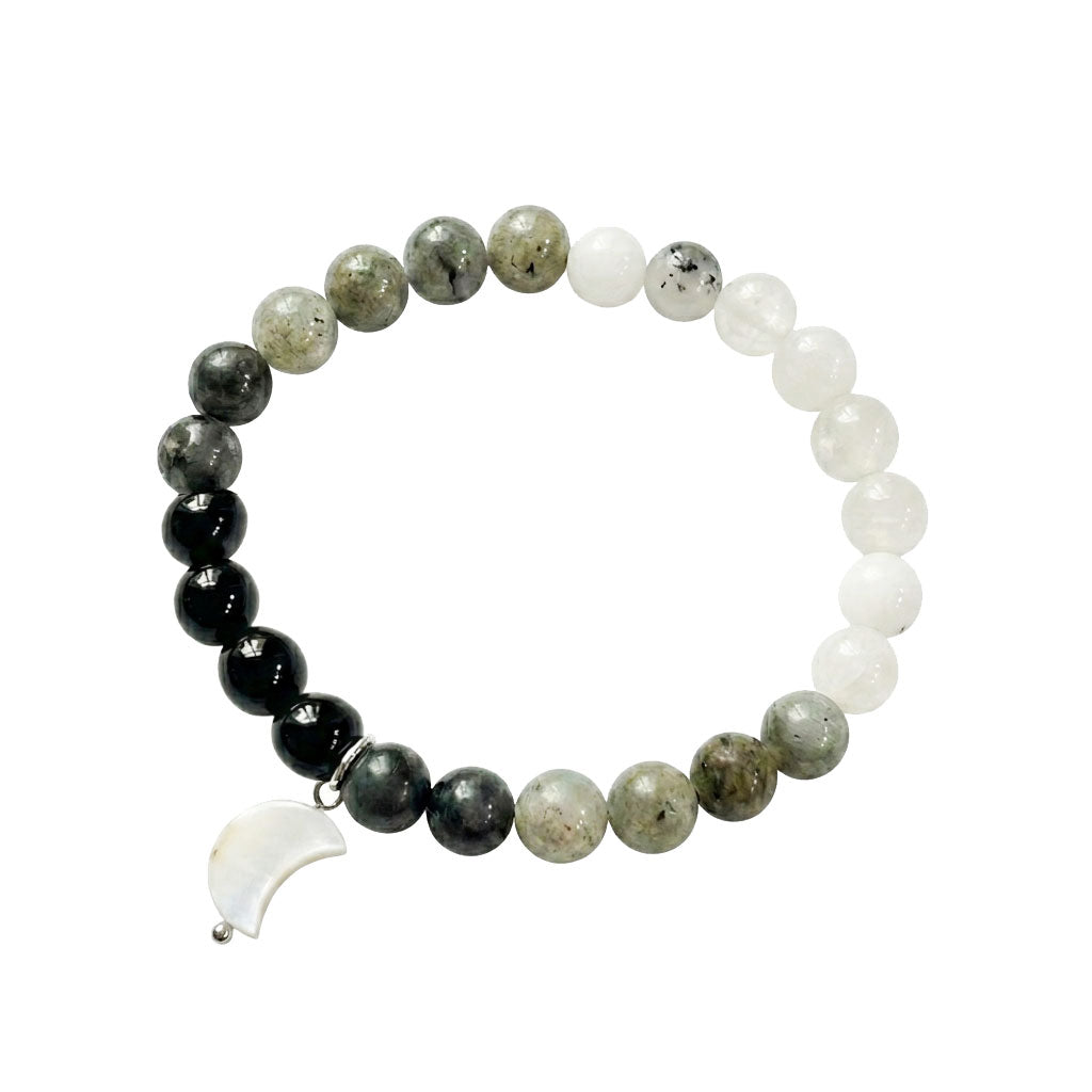 Bracciale LUNARIA - bracciale con pietre naturali e fasi lunari NAMIKA