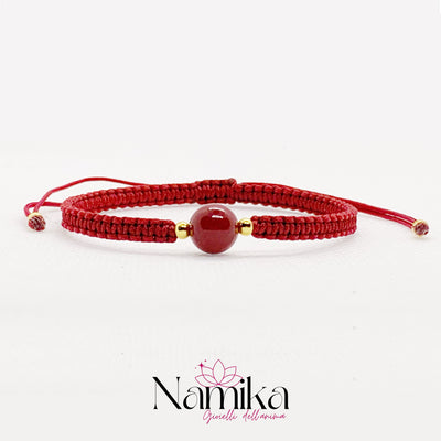 Bracciale FILO ROSSO con pietra di cinabro NAMIKA