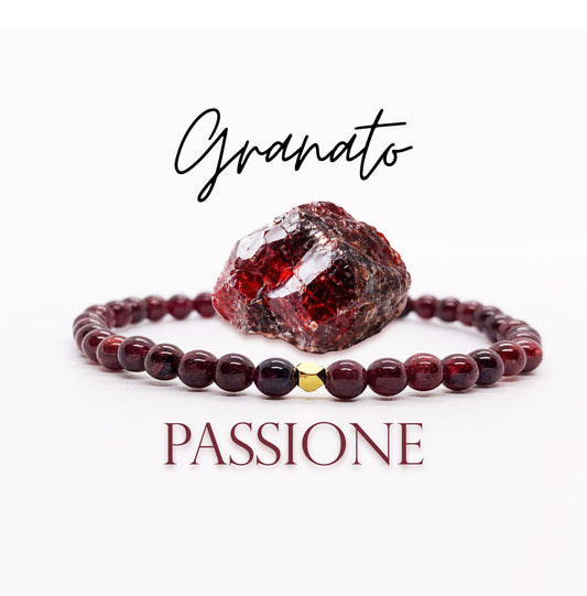 Bracciale GRANATO e acciaio inossidabile NAMIKA
