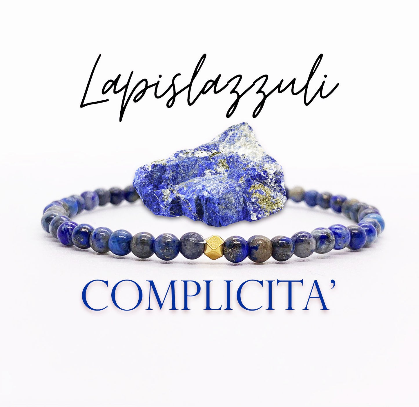 Bracciale LAPISLAZZULI e acciaio inossidabile NAMIKA
