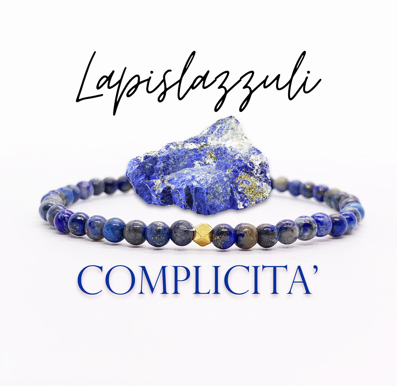 Bracciale LAPISLAZZULI e acciaio inossidabile NAMIKA