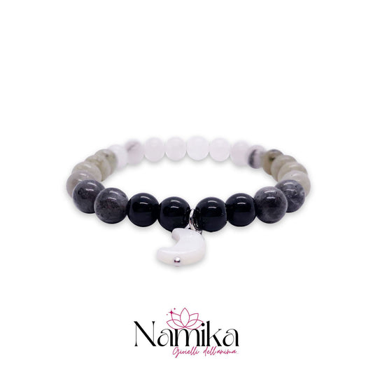 Bracciale LUNARIA - bracciale con pietre naturali e fasi lunari NAMIKA