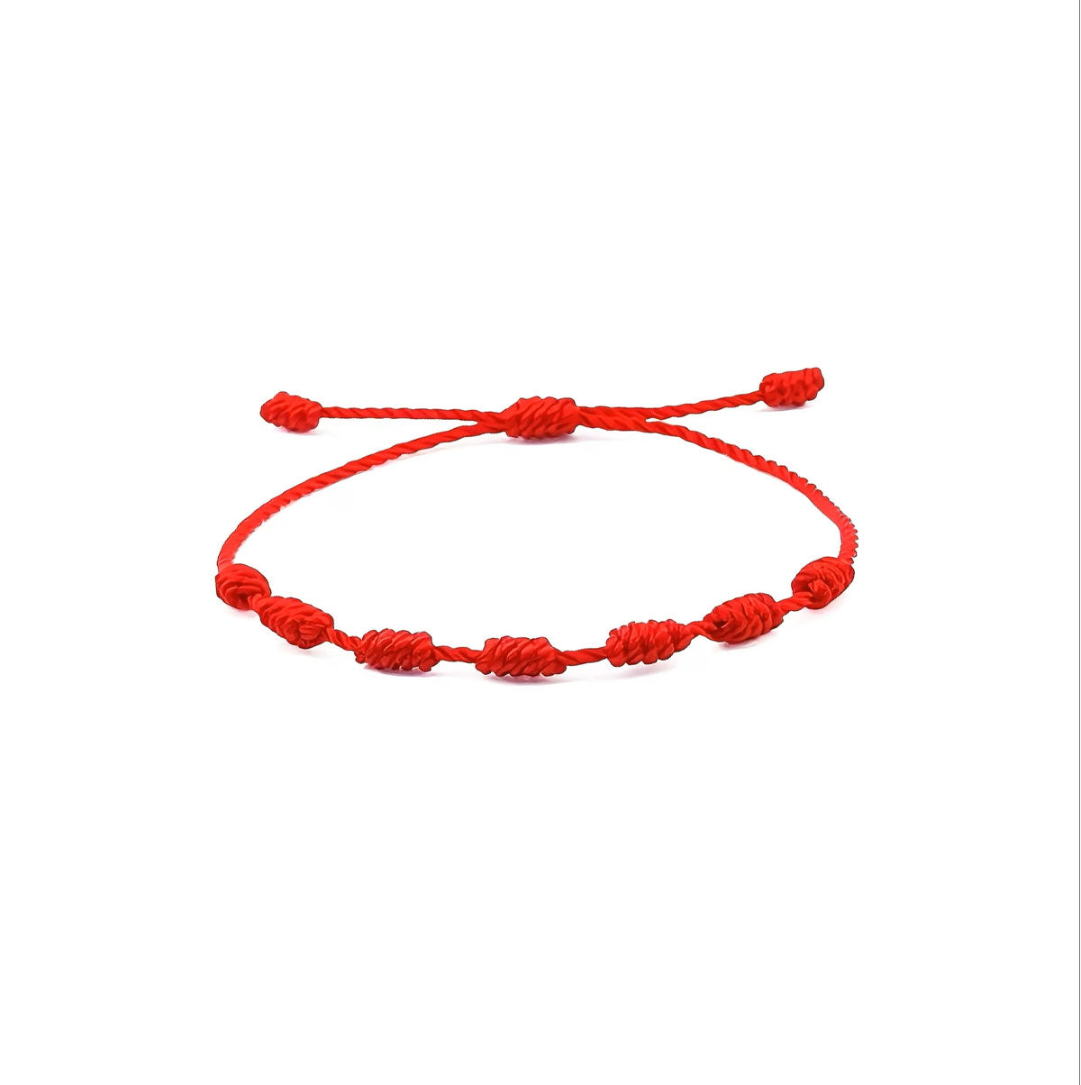 Bracciale 7 Nodi Rosso | Portafortuna Protettivo Artigianale NAMIKA