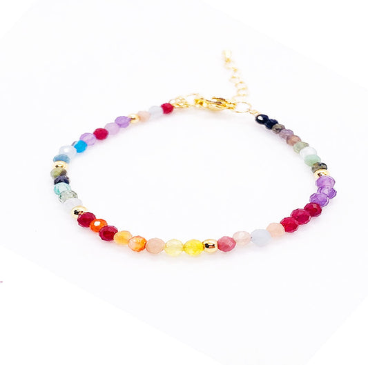 Bracciale portafortuna SERENDIPITY con pietre naturali placatura oro 18k NAMIKA