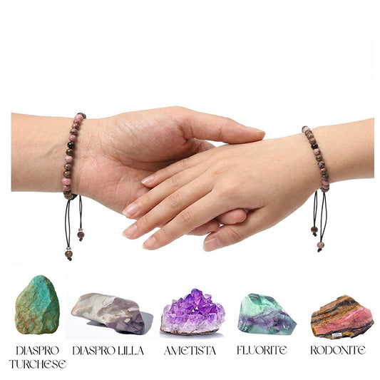 Bracciali MADRE E FIGLIA in Pietre Naturali – Inclusa confezione regalo NAMIKA