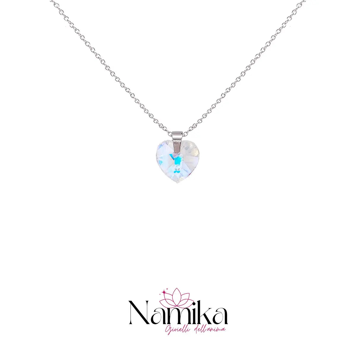 Collana cuore CRYSTAL acciaio inossidabile NAMIKA