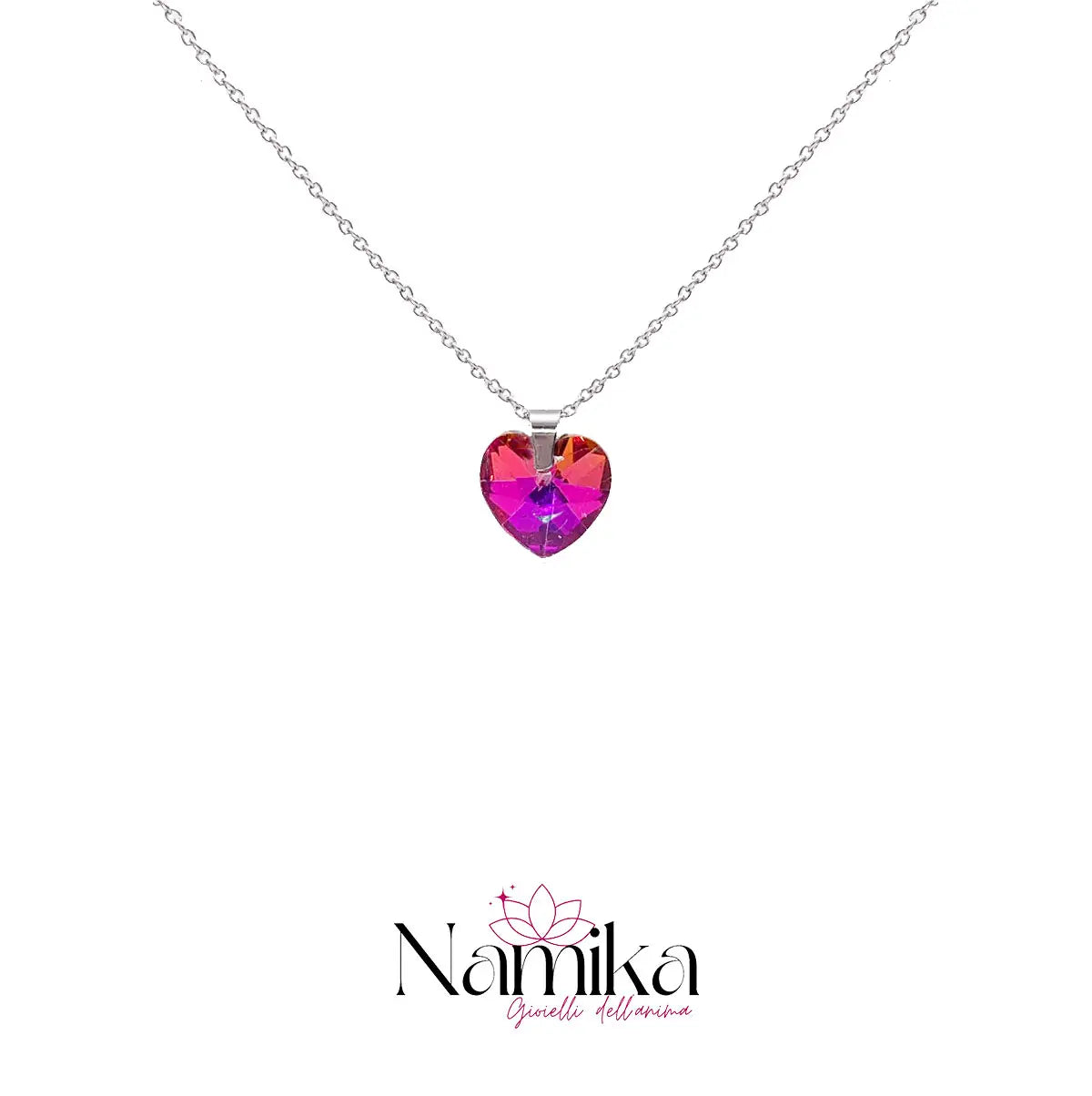 Collana cuore CRYSTAL acciaio inossidabile NAMIKA