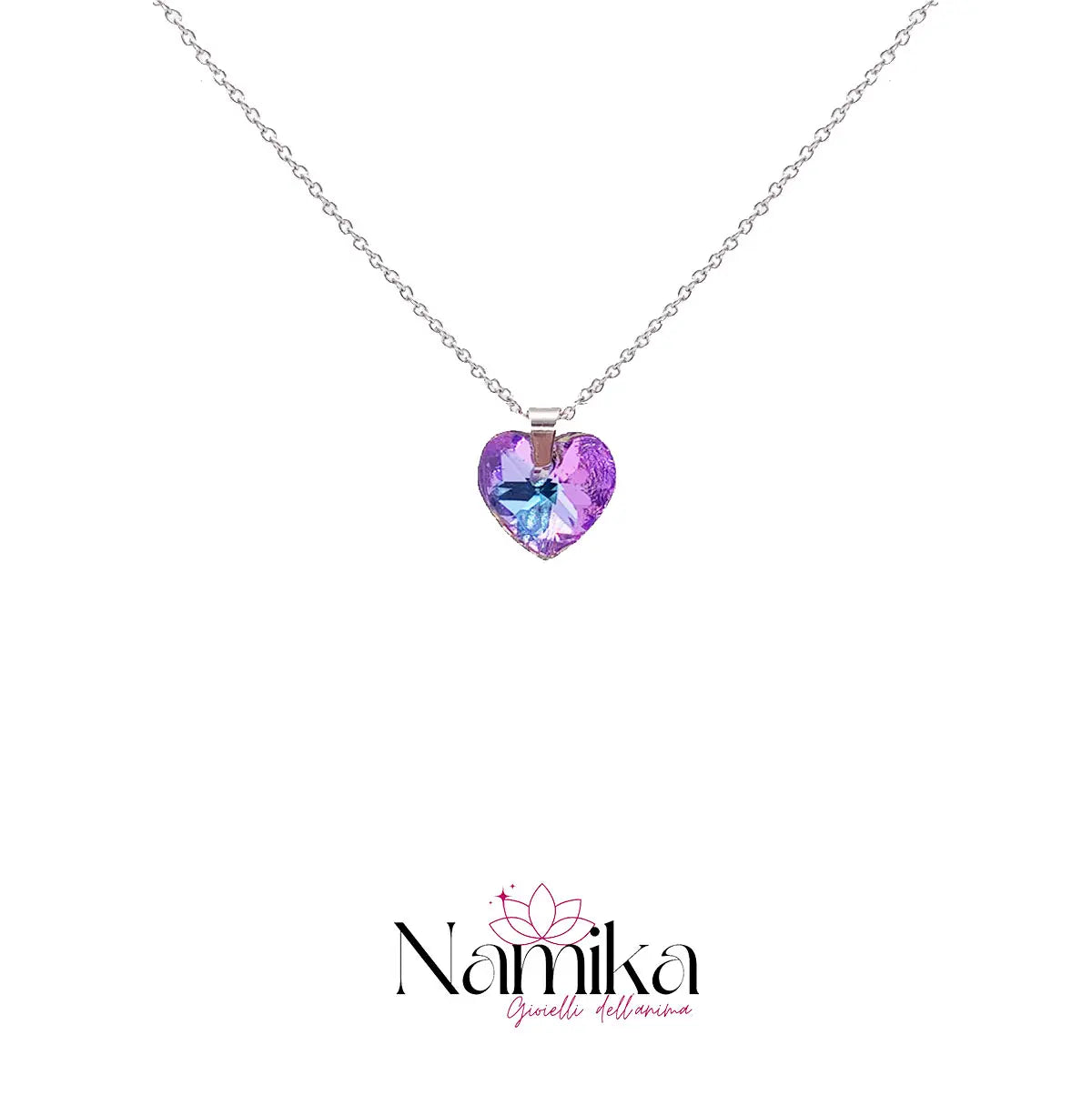 Collana cuore CRYSTAL acciaio inossidabile NAMIKA