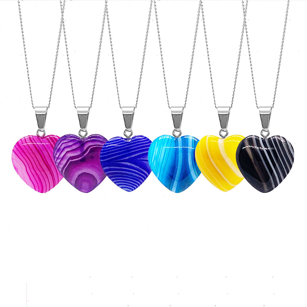 Collana DESTINO con cuori di agata NAMIKA