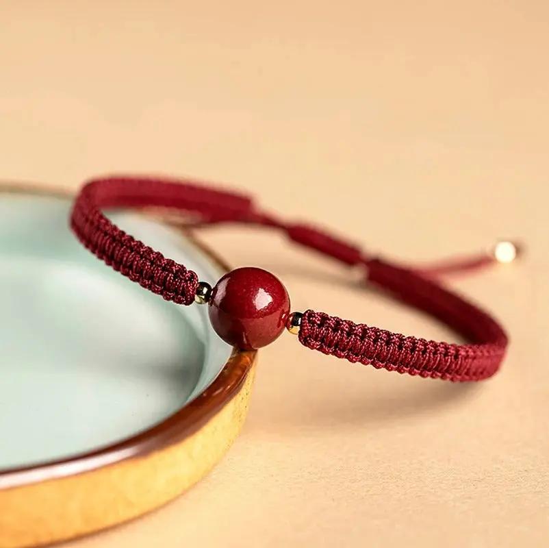 Bracciale FILO ROSSO con pietra di cinabro NAMIKA