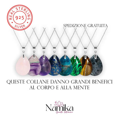 Collana in argento con pietra naturale NAMIKA