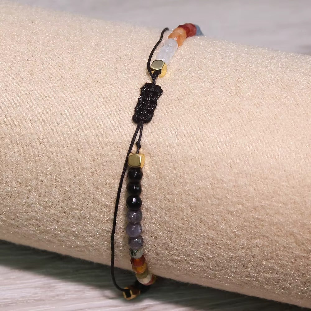 Bracciale CHAKRA con perline naturali semi preziose NAMIKA