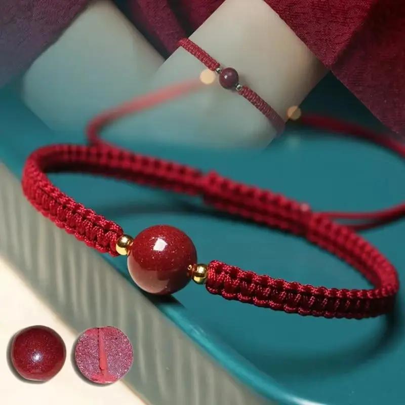 Bracciale FILO ROSSO con pietra di cinabro NAMIKA