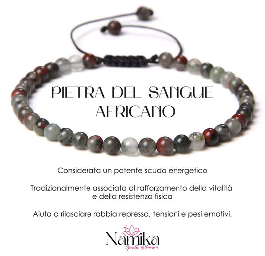 Bracciale SANGUE AFRICANO mm.4 regolabile NAMIKA